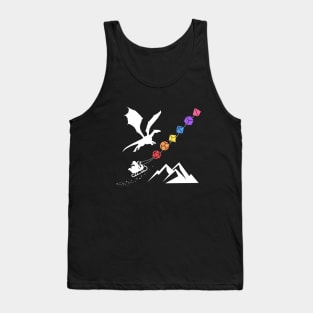 Nerdy Christmas Rainbow Polyhedral Dice Set Tabletop RPG Addict Tank Top